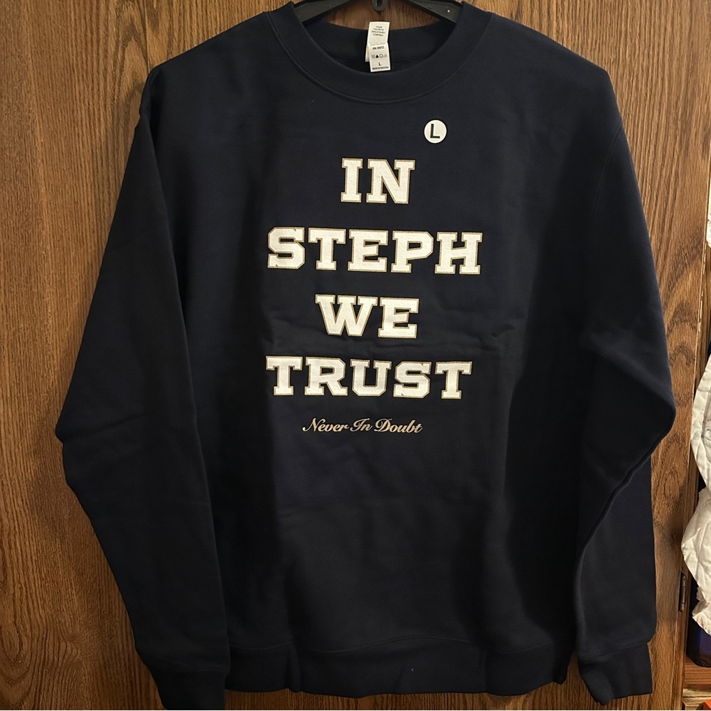 Stephen Curry Olympic-Team USA Navy Blue Crew Sweatshirt - Large - NWOT